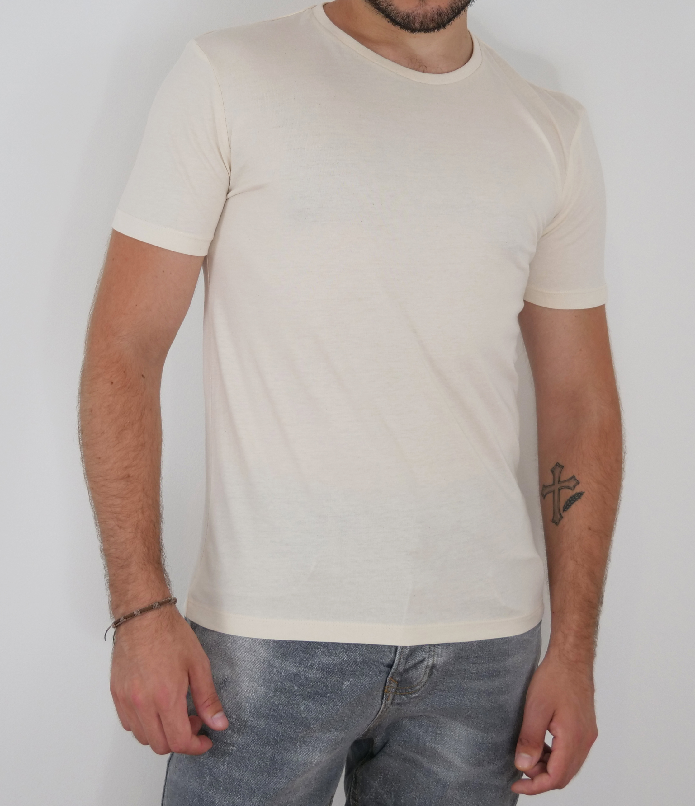 Slim Fit T-Shirt in Beige