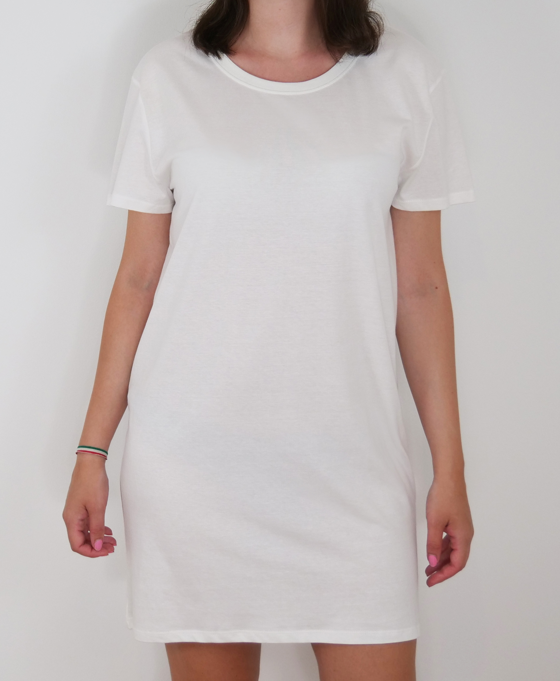 T-Shirt Kleid in Weiß