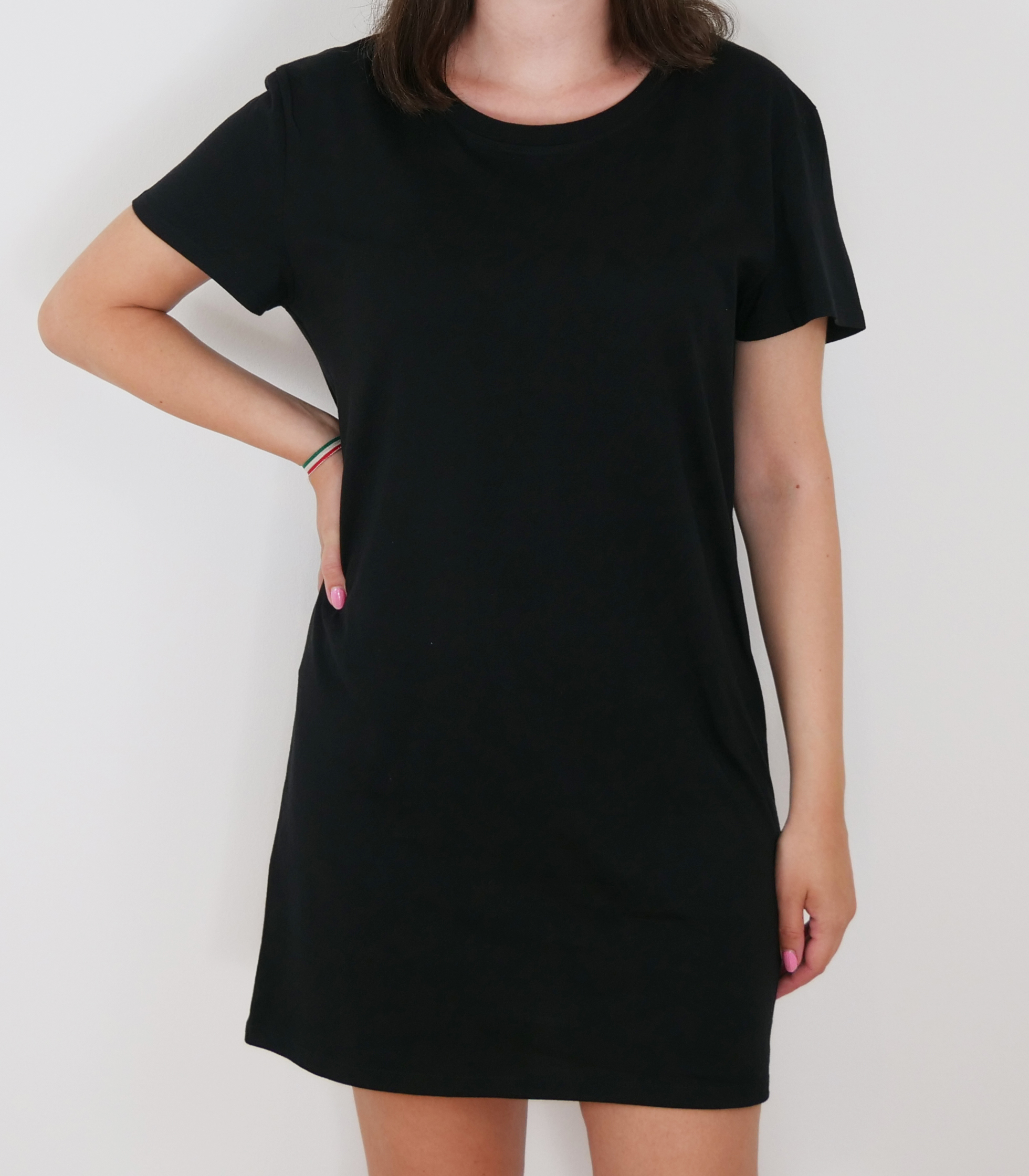 T-Shirt Kleid in Schwarz